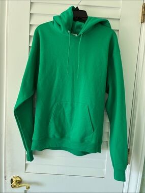 *NWOT* PERFECT BIG KID GIFT! Hanes Sz M Green Pullover Hoodie w:Kangaroo Pocket